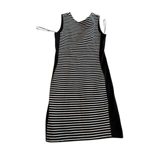 Athleta Athletic sporty black and white stripe short dress size small